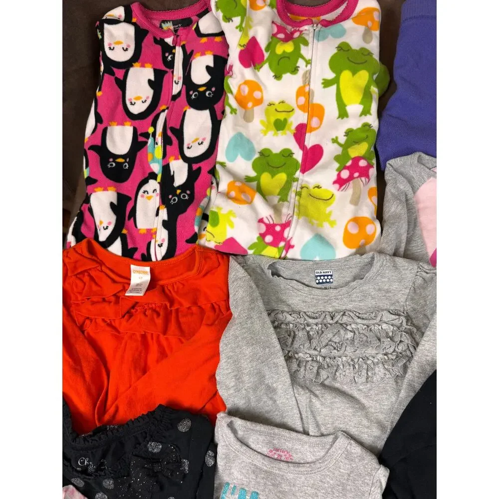 Girls 2T Fall Winter Clothing Lot Carter's Disney Minnie Pajamas #991